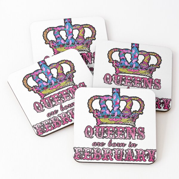Item preview, Queens are born in February Pink Design designed and sold by artbyomega.