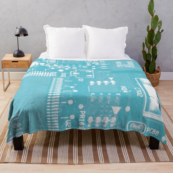 Item preview, Light Blue Circuit Board Pattern designed and sold by Lee-Bots.
