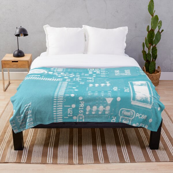 Item preview, Light Blue Circuit Board Pattern designed and sold by Lee-Bots.