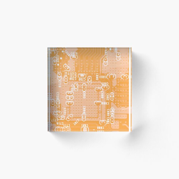 Item preview, Orange Circuit Board Pattern designed and sold by Lee-Bots.
