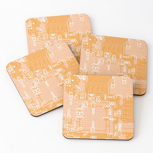Item preview, Orange Circuit Board Pattern designed and sold by Lee-Bots.
