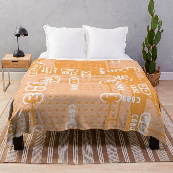Item preview, Orange Circuit Board Pattern designed and sold by Lee-Bots.