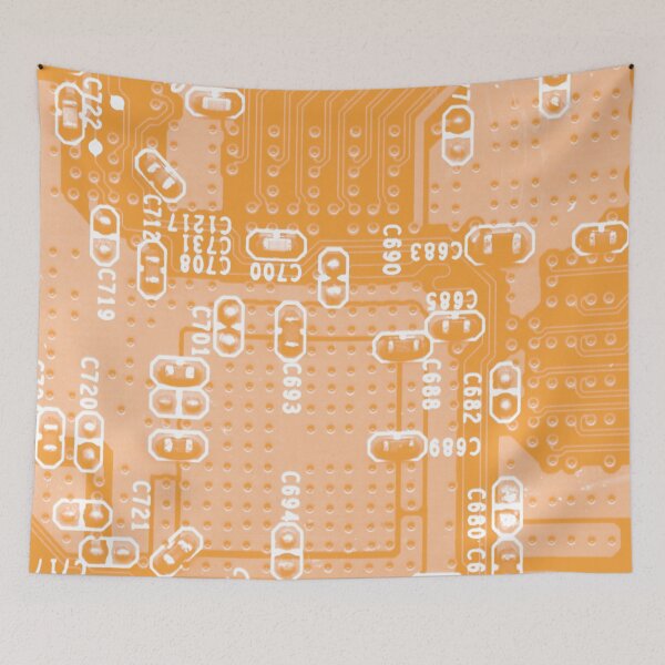 Item preview, Orange Circuit Board Pattern designed and sold by Lee-Bots.