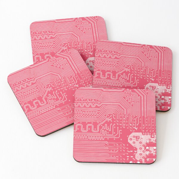 Item preview, Pink Circuit Board Pattern designed and sold by Lee-Bots.