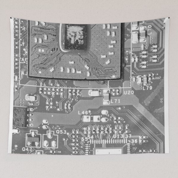 Item preview, Gray Circuit Board Pattern designed and sold by Lee-Bots.
