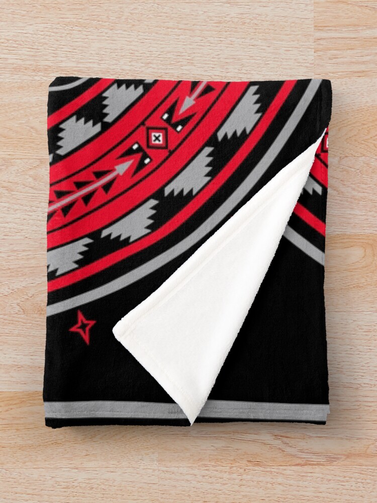 Alternate view of Bear Spirit Red Throw Blanket