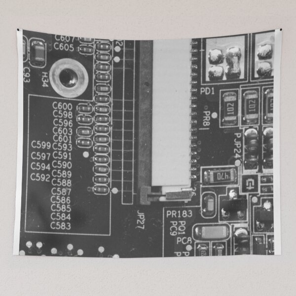 Item preview, Black Circuit Board Pattern designed and sold by Lee-Bots.