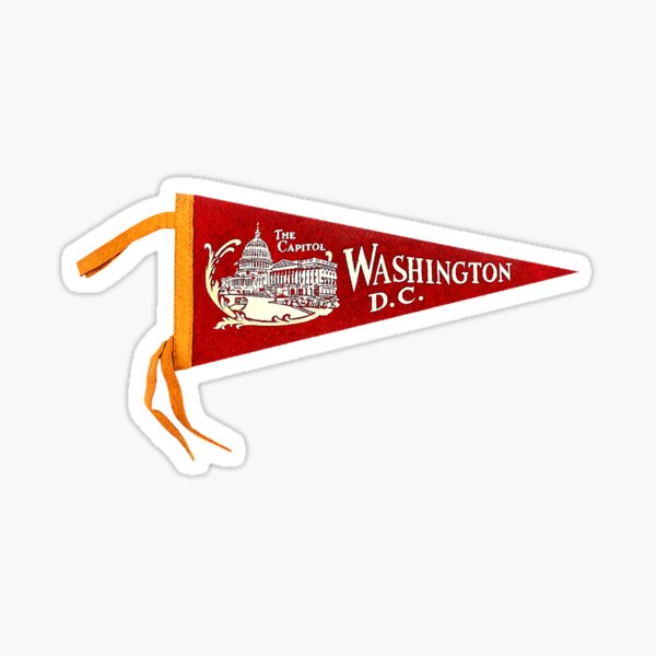 Artikel-Vorschau von Vintager Washington DC-Andenken-Wimpel, designt und verkauft von FuzzyHoney.