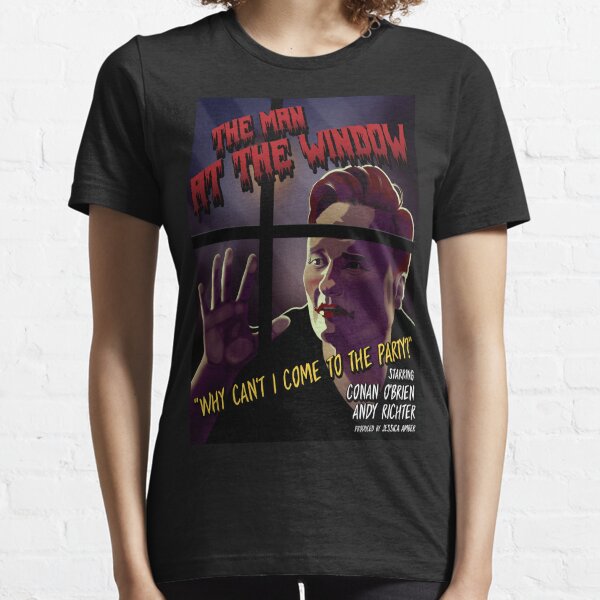 Conan O'Brien Horror Movie Poster "The Man At The Window" Essential T-Shirt