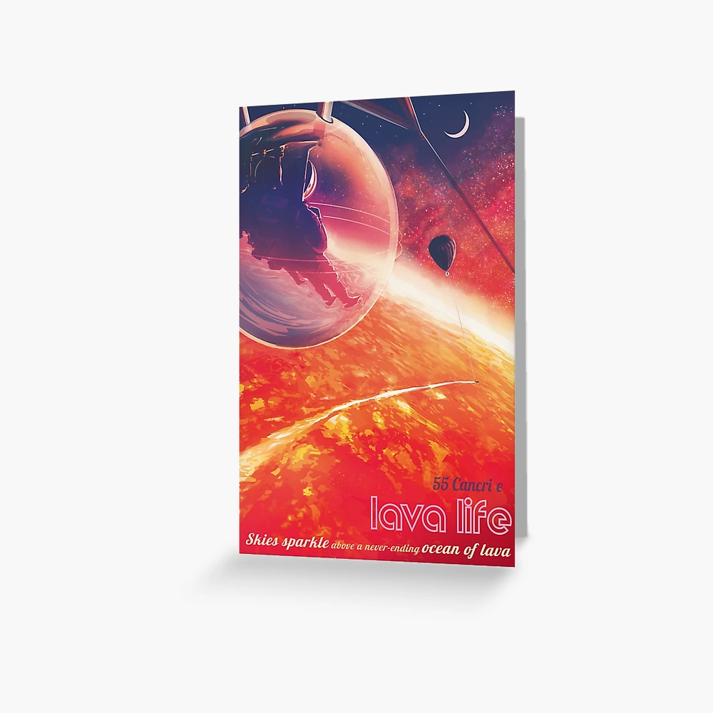 NASA Exoplanet Travel Poster: 55 Cancri e Space Travel Tourism 