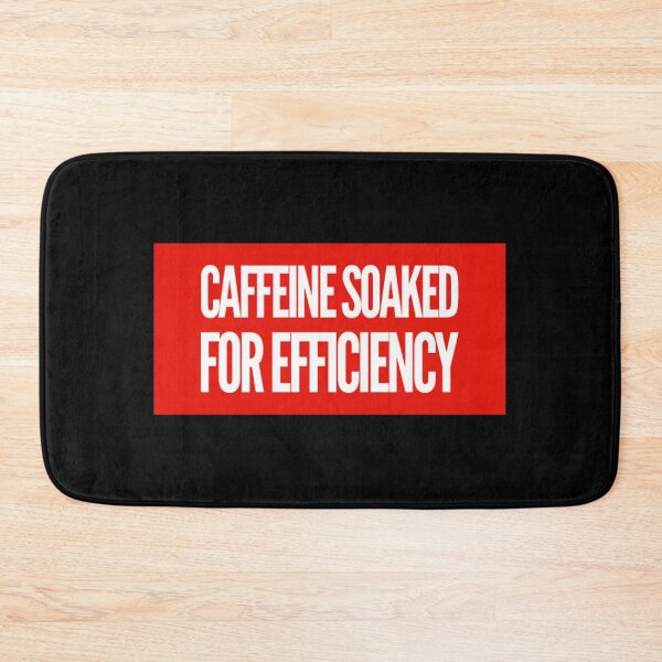 Item preview, Caffeine Soaked For Efficiency - Red and White Coffee Design designed and sold by Paul Corps.