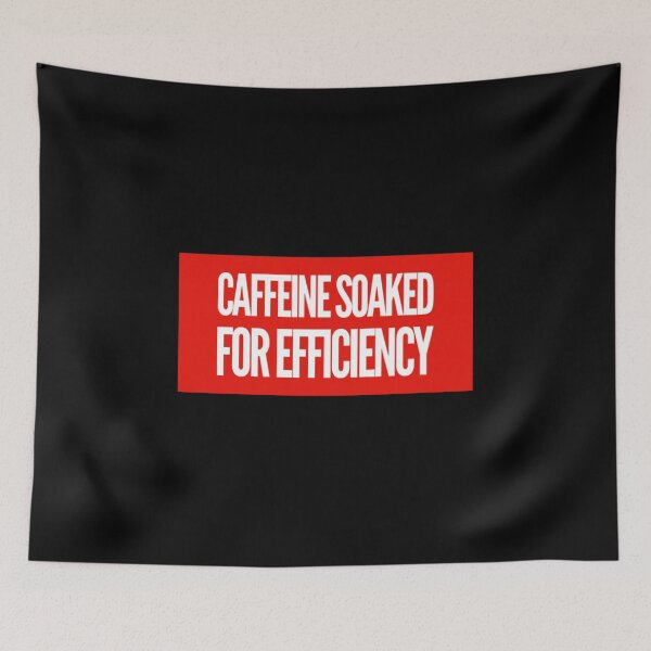 Item preview, Caffeine Soaked For Efficiency - Red and White Coffee Design designed and sold by Paul Corps.