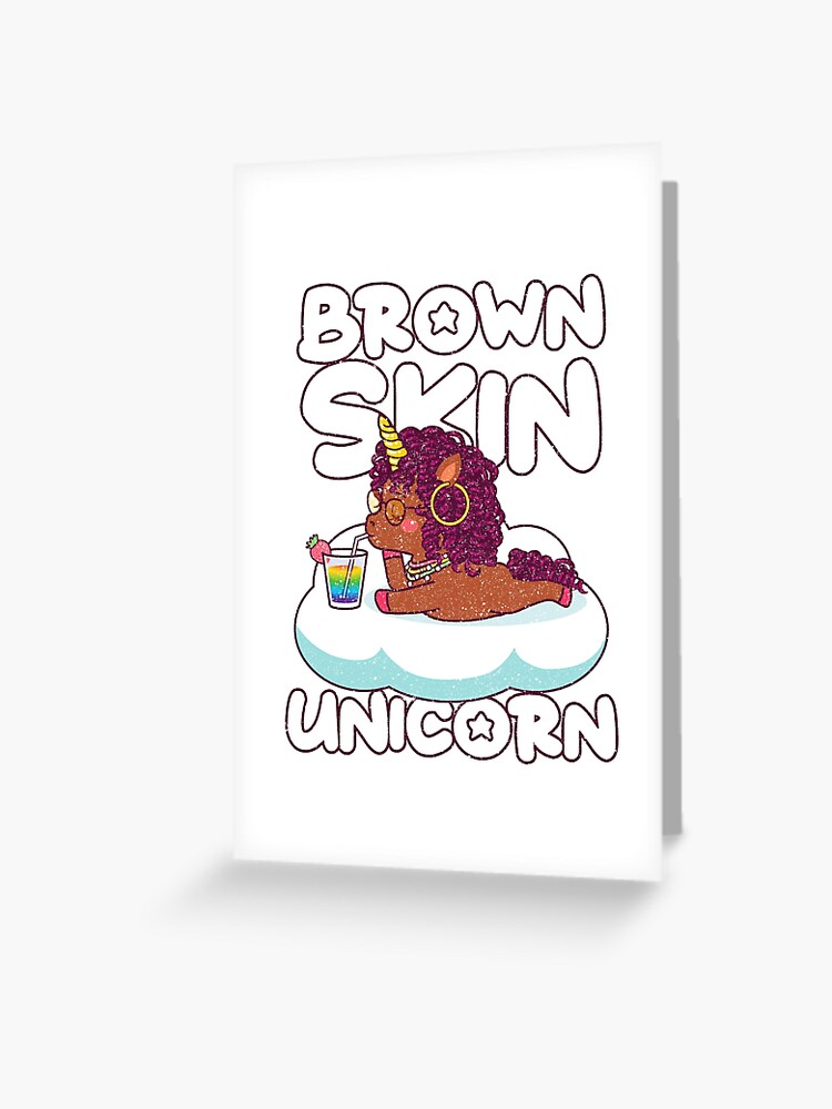 Funny Afro Unicorn Melanin dab dance  Greeting Card for Sale by dukito