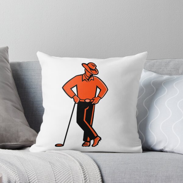 Item preview, Cowboy Golfer Leaning Golf Club Mascot designed and sold by patrimonio.