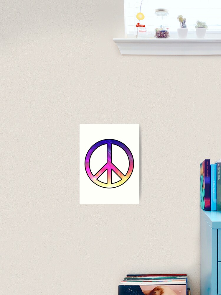 Download Colorful Peace Sign Art Print By Aurawalker1 Redbubble