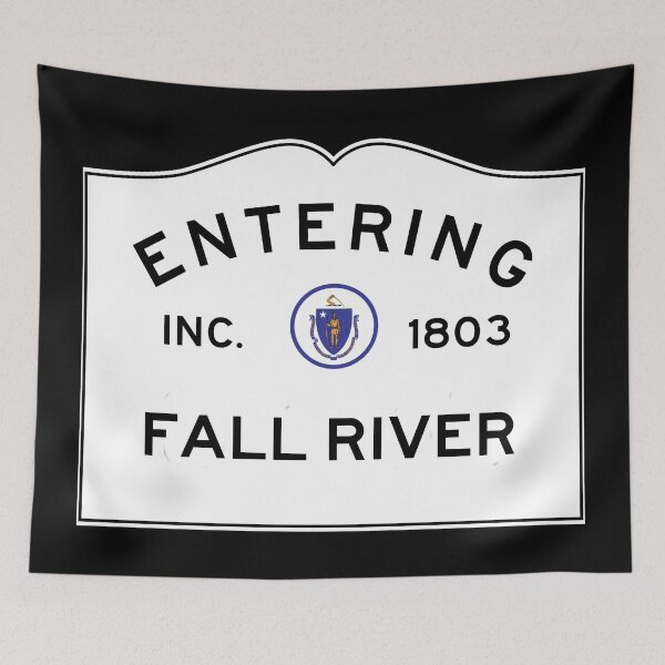 Item preview, Entering Fall River - Commonwealth of Massachusetts Road Sign designed and sold by NewNomads.