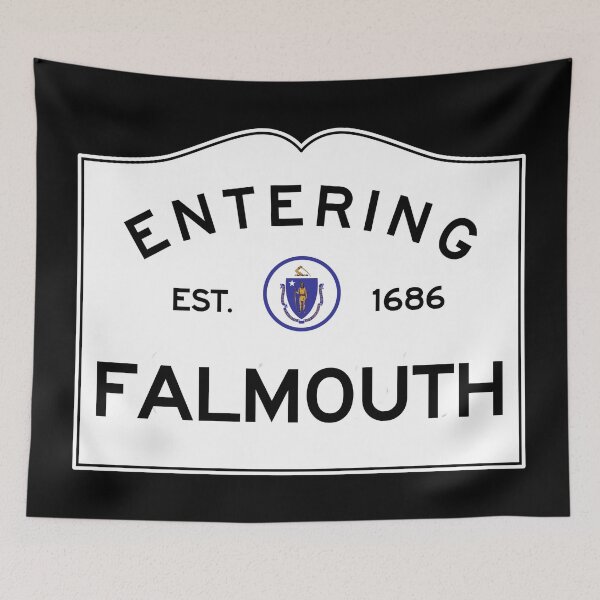 Item preview, Entering Falmouth - Commonwealth of Massachusetts Road Sign designed and sold by NewNomads.