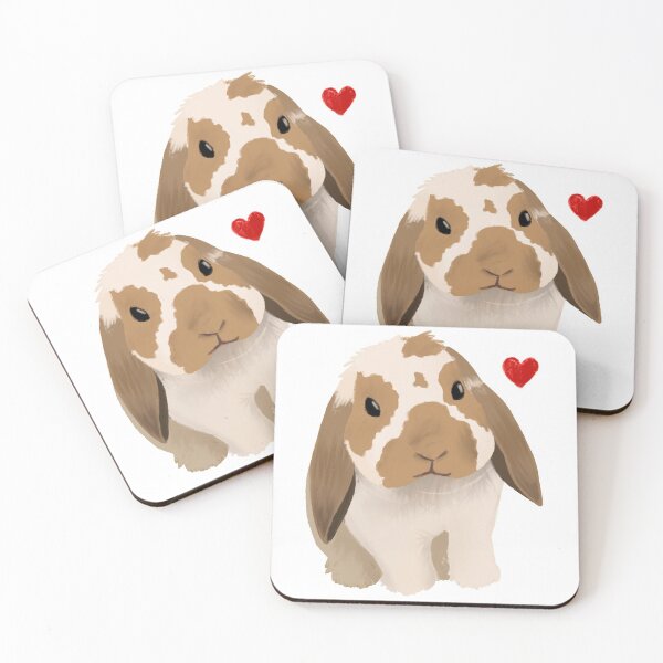 Item preview, Holland Lop Barry w/ heart designed and sold by Maryam Hedayat.