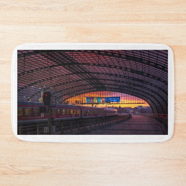 Item preview, Colorful sunset at the railway station of Berlin designed and sold by zakaz86.