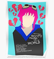 Scott Pilgrim Verse Die Welt - Saul Bass inspiriert Poster (unstrukturiert) Poster