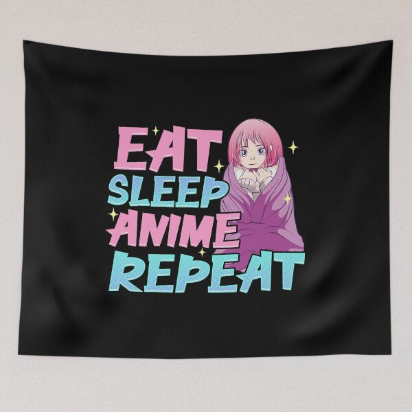 Artikelvorschau, Lustiges Anime-besessenes Mädchen essen Schlaf-Anime-Wiederholung entworfen und verkauft von perfectpresents.