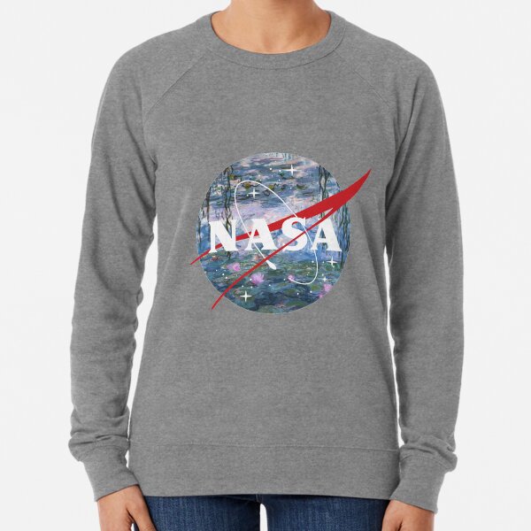 NASA Logo Monet Waterlilies Lightweight Sweatshirt