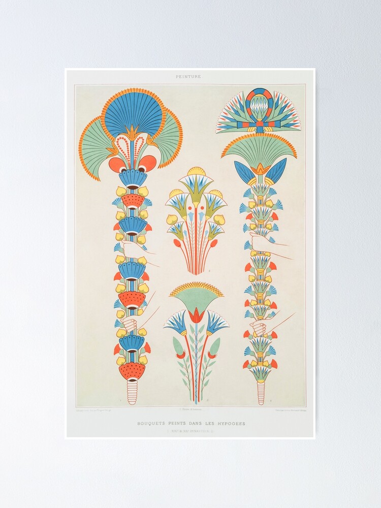 "Ancient Egyptian Floral Pattern" Poster For Sale By Benjowenjo | Redbubble