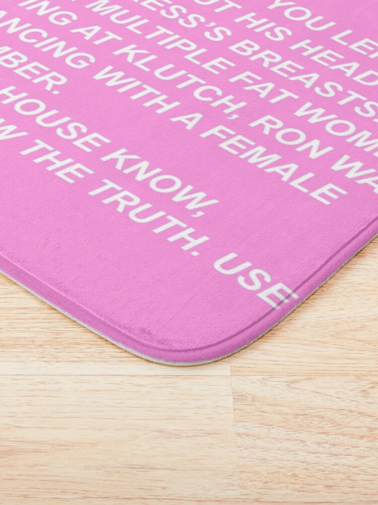 Thumbnail 3 of 6, Bath Mat, the note (in pink) designed and sold by pink pretty.