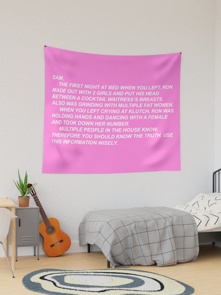 Tapestry, the note (in pink) designed and sold by pink pretty