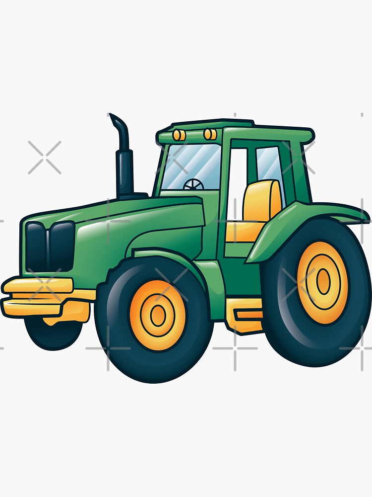 "tractor" Sticker by DerSenat Redbubble