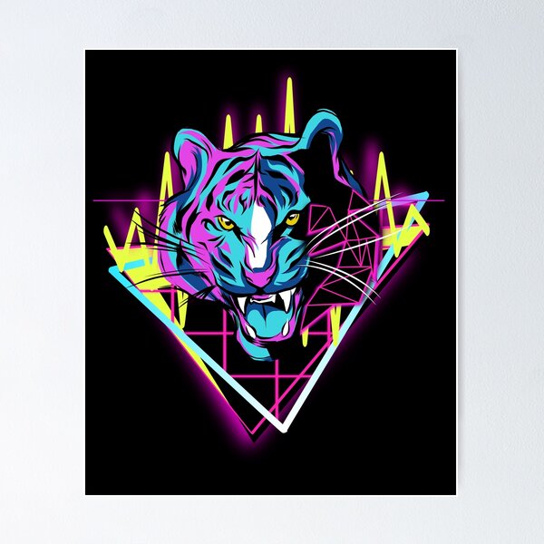 Neon Moody Tiger | Sticker