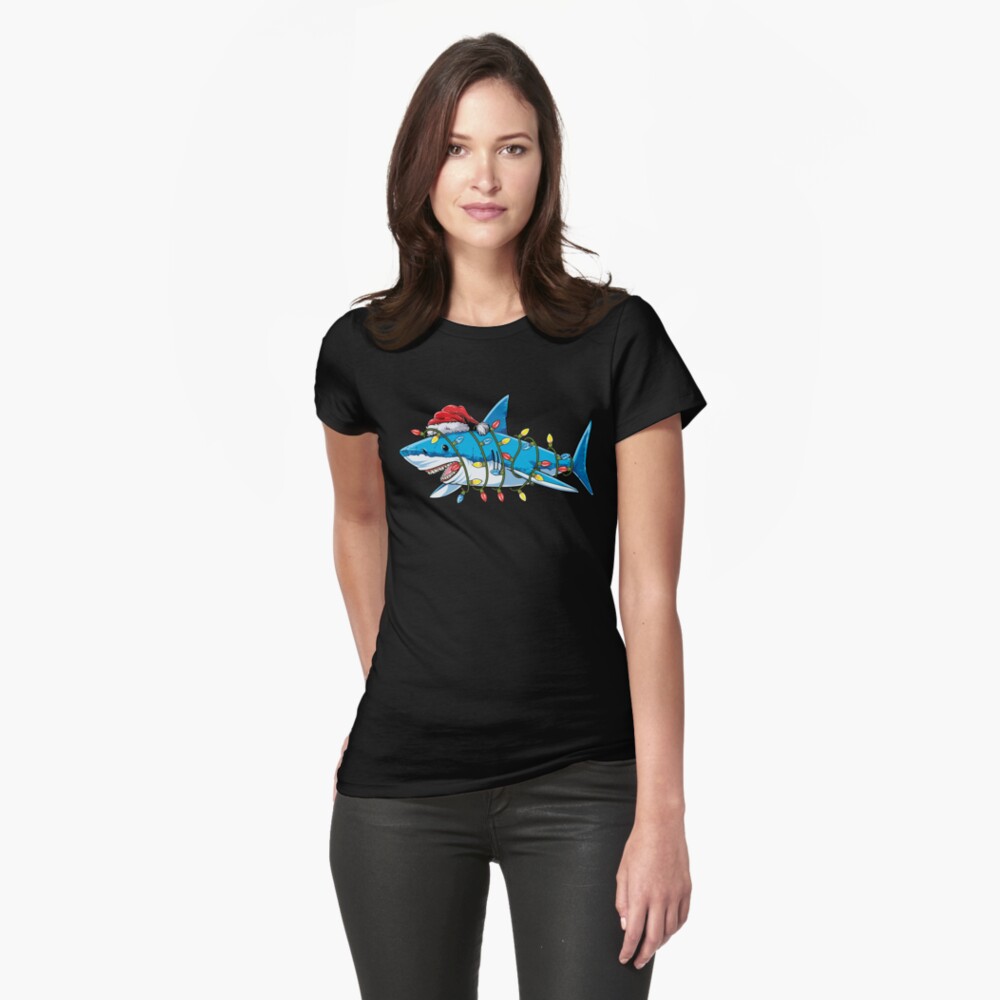 santa shark shirt