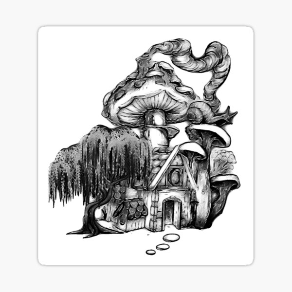 Tiny Woodland Fairy House Sticker