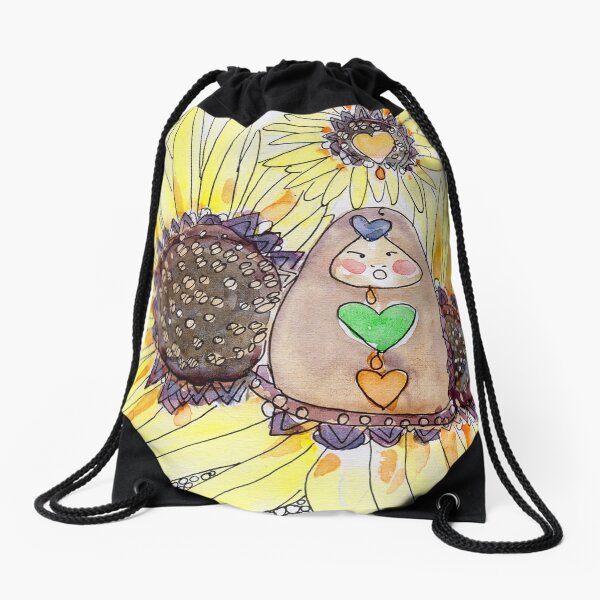 Little Earth Mama and the Nectar of Prosperity Drawstring Bag
