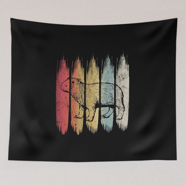 Item preview, Vintage Capybara Lover Retro Rodent Silhouette Gift design designed and sold by Grabitees.