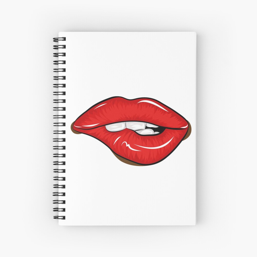 Red lips mark drawing 