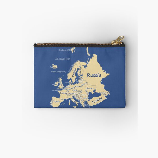 Item preview, Europe Map Graphic Printed Map Art blue background designed and sold by mashmosh.