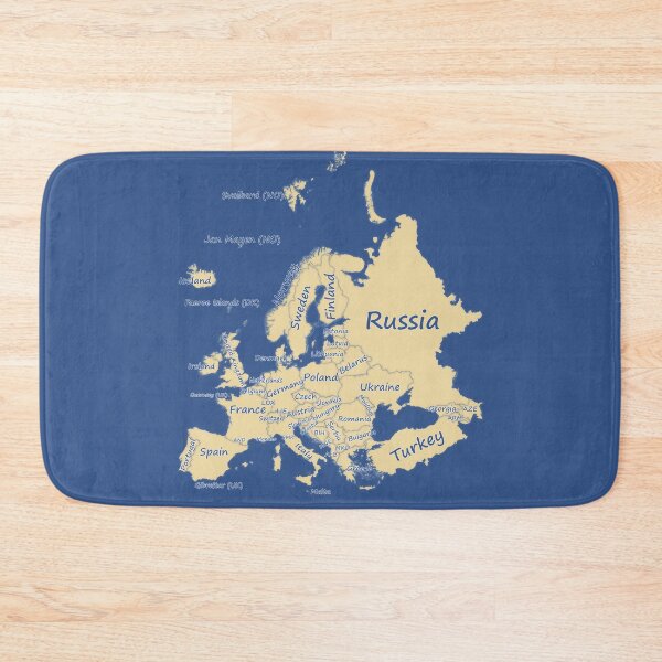 Item preview, Europe Map Graphic Printed Map Art blue background designed and sold by mashmosh.