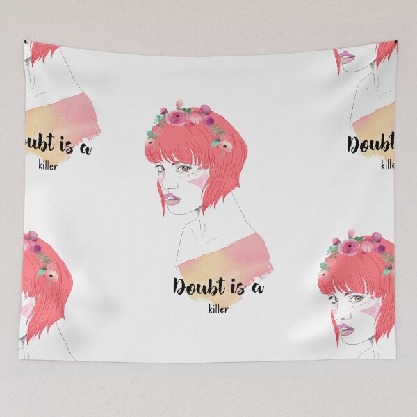 Item preview, Doubt is a killer - Strong women gift designed and sold by Radu Matei.