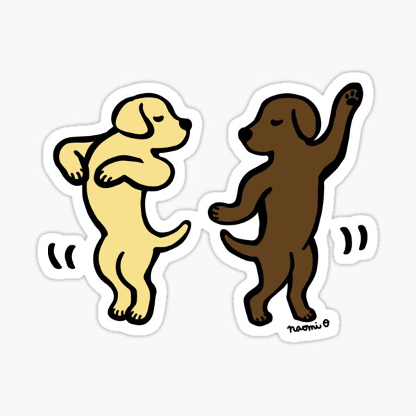 Item preview, Dancing Yellow and Chocolate Labradors designed and sold by HappyLabradors.