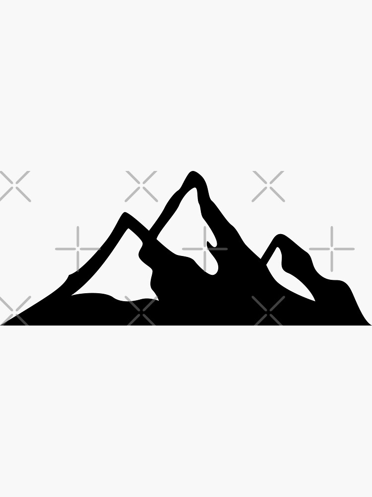 Skiing Mountain Silhouette by DuxDesign