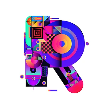 Artwork thumbnail, Colorful Alphabet, Letter R by Space-Bug