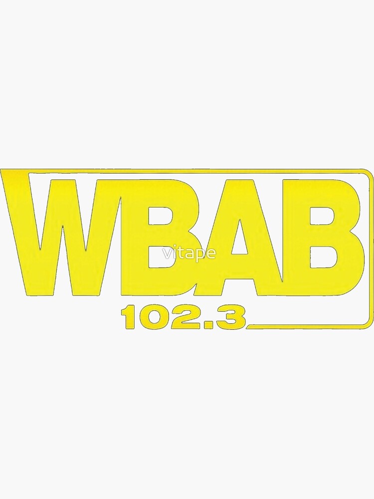  wbab 102 3 radio sticker by vitape redbubble