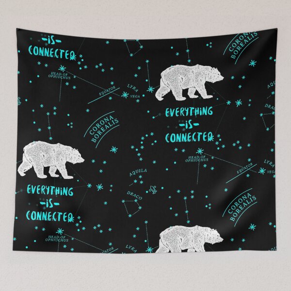 Item preview, Camping Shirt Hiking Bear Wild Sky | Everything is connected  designed and sold by Radu Matei.