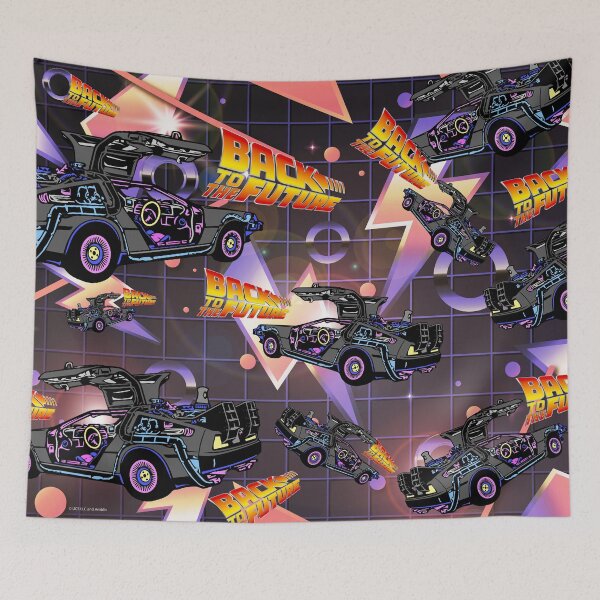 Aperçu de l'œuvre Retour vers le futur, DeLorean, fan art sous licence officielle créée et vendue par Mauswohn.