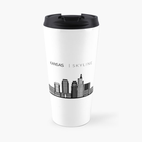 Kansas City Skyline Art Travel Mug