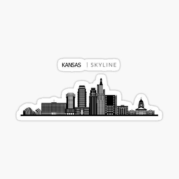 Kansas City Skyline Art Sticker