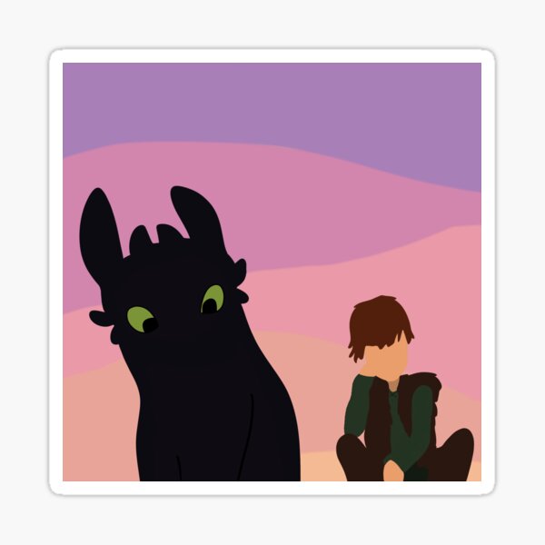Toothless and hiccup how to train your dragon Sticker