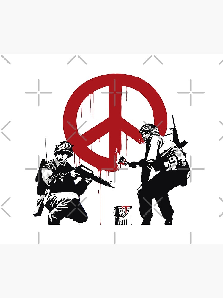 Banksy Peace Duvet Cover By Trakatra Redbubble