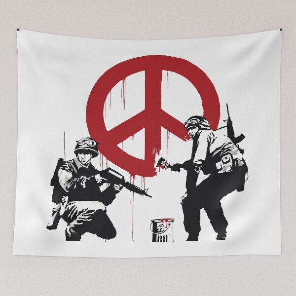 Item preview, banksy peace designed and sold by trakatra.